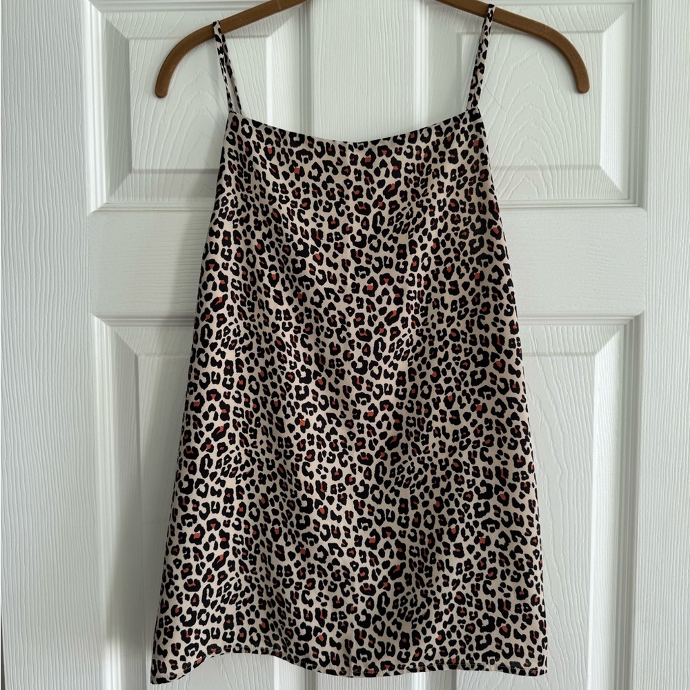 Leopard Print Slip Dress